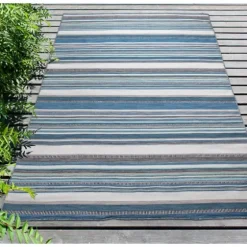 Dhurri Stripe Indoor/Outdoor Area Rug, 5X7-Kirkland's Home Hot