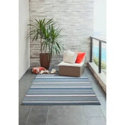 Dhurri Stripe Indoor/Outdoor Area Rug, 5X7-Kirkland's Home Hot