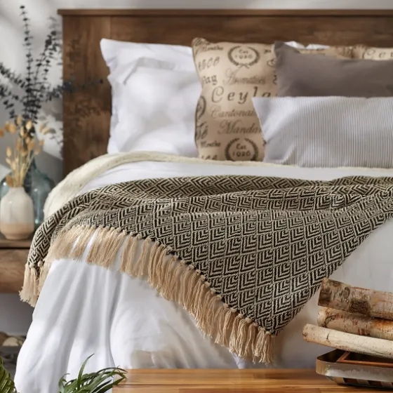 Diamond Fringe Throw-Kirkland's Home Hot