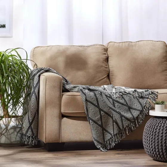 Diamond Fringe Throw-Kirkland's Home Sale