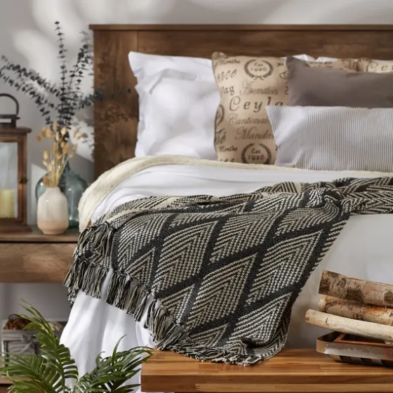 Diamond Fringe Throw-Kirkland's Home Sale