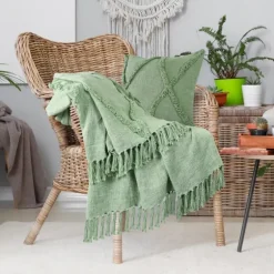 Diamond Tufted Cotton Throw-Kirkland's Home Outlet