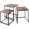 Diamond Wood Top Nesting Accent Tables, Set Of 3-Kirkland's Home Cheap