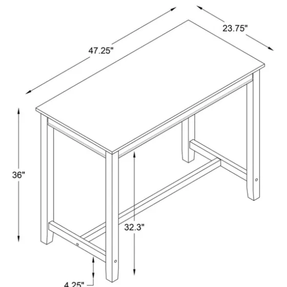 Distressed Acacia Brown Wood Bar Table-Kirkland's Home Discount
