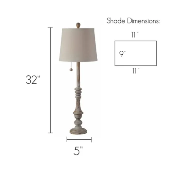 Distressed And Gold Buffet Lamps, Set Of 2-Kirkland's Home New