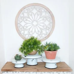 Distressed Black Pedestal Trays, Set Of 3-Kirkland's Home Cheap