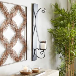 Distressed Black Scrolled Metal Sconce-Kirkland's Home Cheap