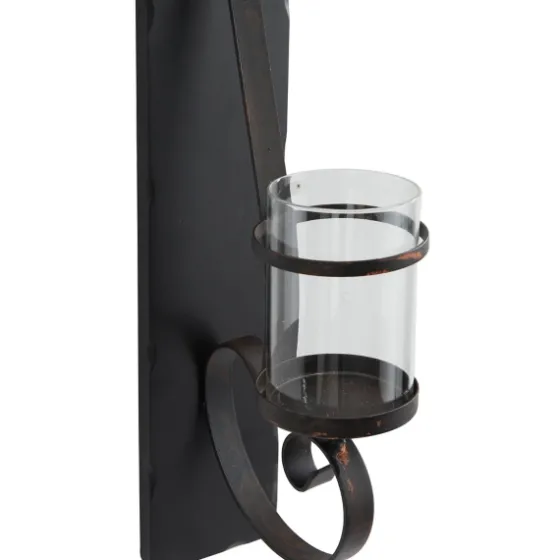 Distressed Black Scrolled Metal Sconce-Kirkland's Home Cheap