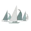 Distressed Blue Sailboats Wall Sculpture-Kirkland's Home Flash Sale