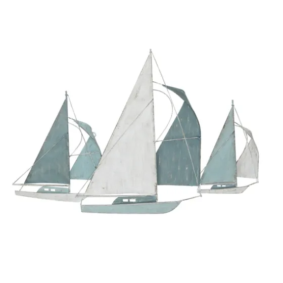 Distressed Blue Sailboats Wall Sculpture-Kirkland's Home Flash Sale
