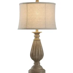 Distressed Brown Spindle Table Lamp-Kirkland's Home New