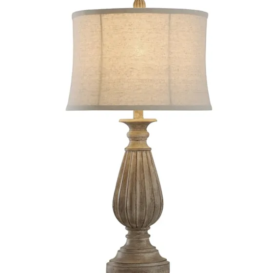 Distressed Brown Spindle Table Lamp-Kirkland's Home New