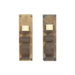 Distressed Brown Wood Wall Sconces, Set Of 2-Kirkland's Home Best Sale