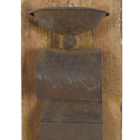 Distressed Brown Wood Wall Sconces, Set Of 2-Kirkland's Home Best Sale