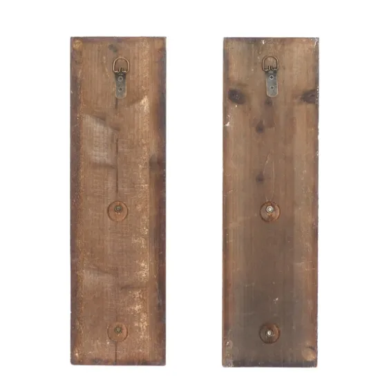 Distressed Brown Wood Wall Sconces, Set Of 2-Kirkland's Home Best Sale