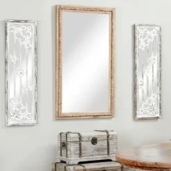Distressed Brown Wooden Frame Wall Mirror-Kirkland's Home Sale