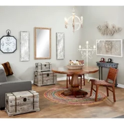 Distressed Brown Wooden Frame Wall Mirror-Kirkland's Home Sale