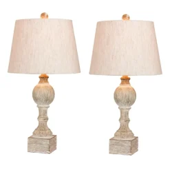 Distressed Candlestick Table Lamps, Set Of 2-Kirkland's Home Cheap
