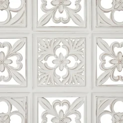 Distressed Carved Wood Floral Wall Plaque-Kirkland's Home Flash Sale