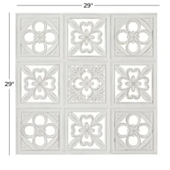 Distressed Carved Wood Floral Wall Plaque-Kirkland's Home Flash Sale