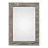 Distressed Charcoal Wooden Wall Mirror-Kirkland's Home Best Sale