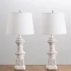 Distressed Cream Carved Table Lamps, Set Of 2-Kirkland's Home Best