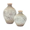 Distressed Cream Foliage Vases, Set Of 2-Kirkland's Home Outlet