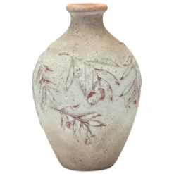 Distressed Cream Foliage Vases, Set Of 2-Kirkland's Home Outlet