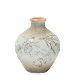 Distressed Cream Foliage Vases, Set Of 2-Kirkland's Home Outlet