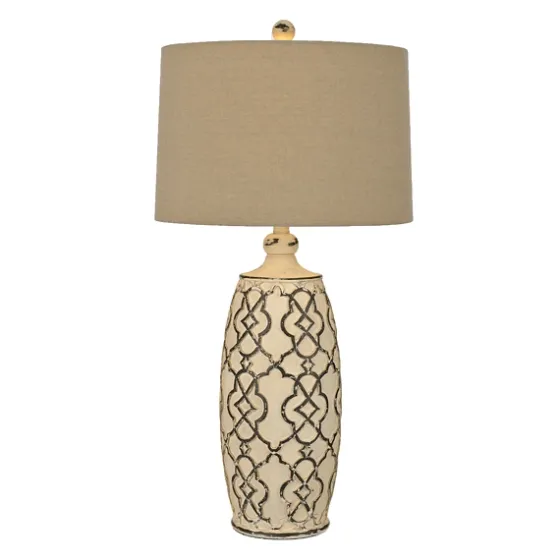 Distressed Cream Lilly Table Lamp-Kirkland's Home Outlet