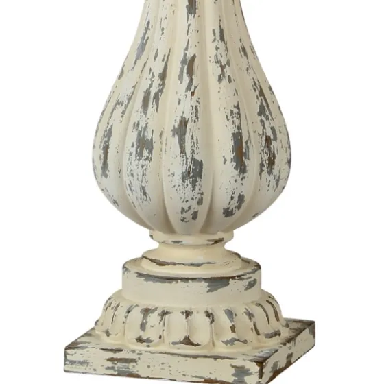 Distressed Cream Resin Table Lamps, Set Of 2-Kirkland's Home Store