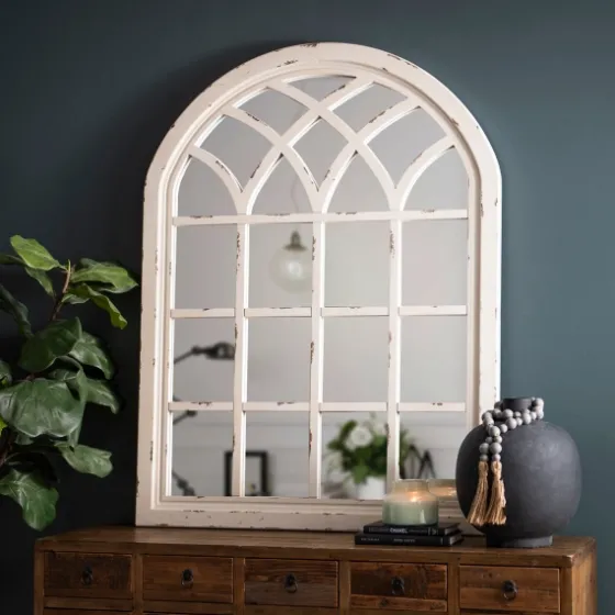 Distressed Cream Sadie Arch Mirror-Kirkland's Home Cheap