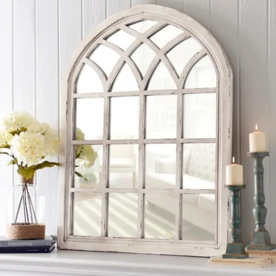 Distressed Cream Sadie Arch Mirror-Kirkland's Home Cheap