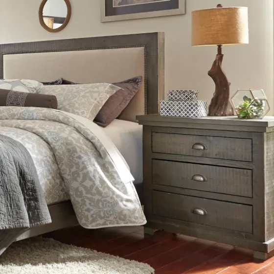 Distressed Dark Wooden Willow Nightstand-Kirkland's Home Flash Sale