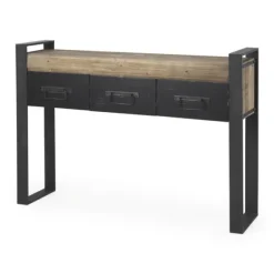 Distressed Farmhouse 3-Drawer Console Table-Kirkland's Home Hot