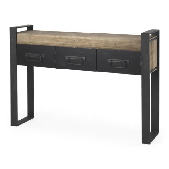 Distressed Farmhouse 3-Drawer Console Table-Kirkland's Home Hot