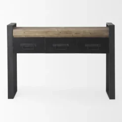 Distressed Farmhouse 3-Drawer Console Table-Kirkland's Home Hot