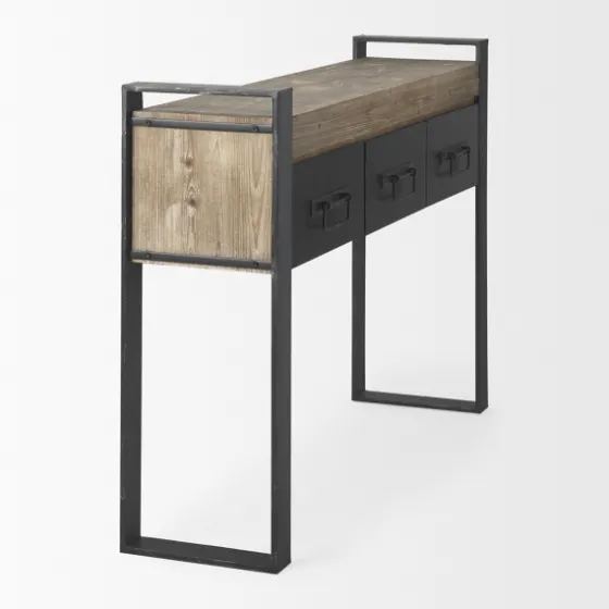 Distressed Farmhouse 3-Drawer Console Table-Kirkland's Home Hot