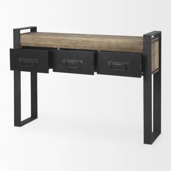 Distressed Farmhouse 3-Drawer Console Table-Kirkland's Home Hot