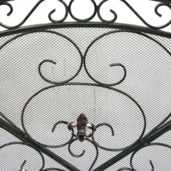 Distressed Fleur De Lis Three-Panel Fire Screen-Kirkland's Home New