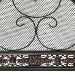 Distressed Fleur De Lis Three-Panel Fire Screen-Kirkland's Home New