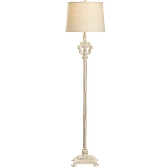 Distressed Fleur-De-Lis Floor Lamp-Kirkland's Home Shop