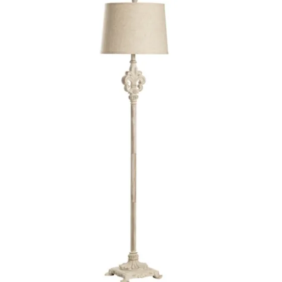 Distressed Fleur-De-Lis Floor Lamp-Kirkland's Home Shop