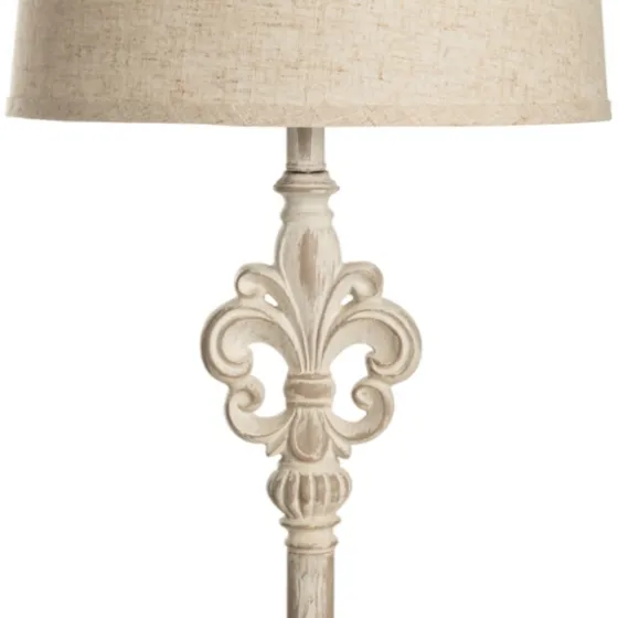 Distressed Fleur-De-Lis Floor Lamp-Kirkland's Home Shop