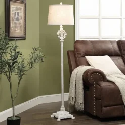 Distressed Fleur-De-Lis Floor Lamp-Kirkland's Home Shop