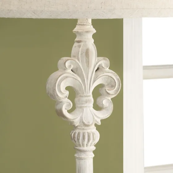 Distressed Fleur-De-Lis Floor Lamp-Kirkland's Home Shop