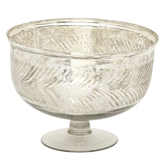 Distressed Glass Pedestal Bowl-Kirkland's Home Cheap