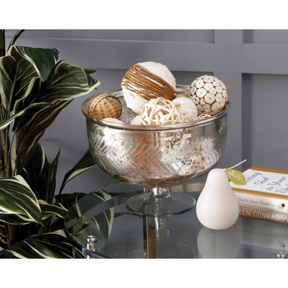 Distressed Glass Pedestal Bowl-Kirkland's Home Cheap