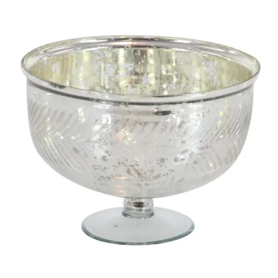 Distressed Glass Pedestal Bowl-Kirkland's Home Cheap