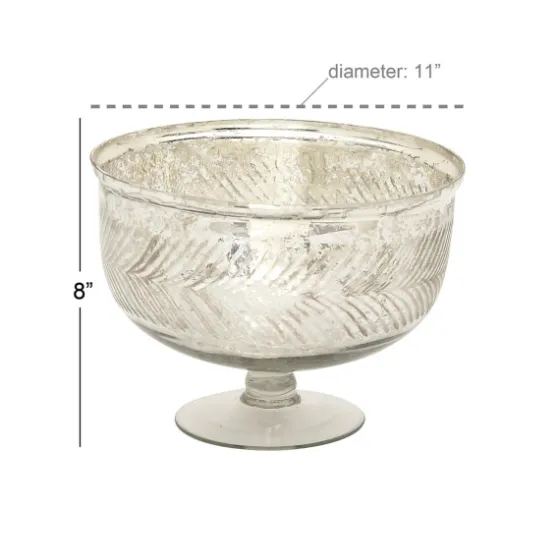 Distressed Glass Pedestal Bowl-Kirkland's Home Cheap